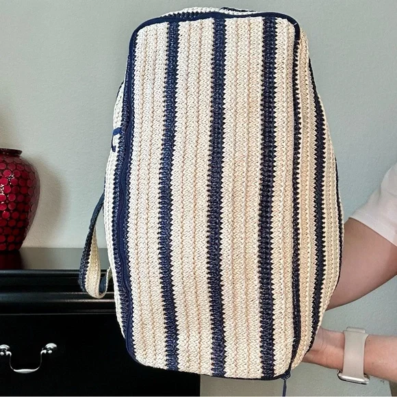 Vera Bradley Flamingo Applique Straw Beach Shoulder Tote Bag - Picture 5 of 16